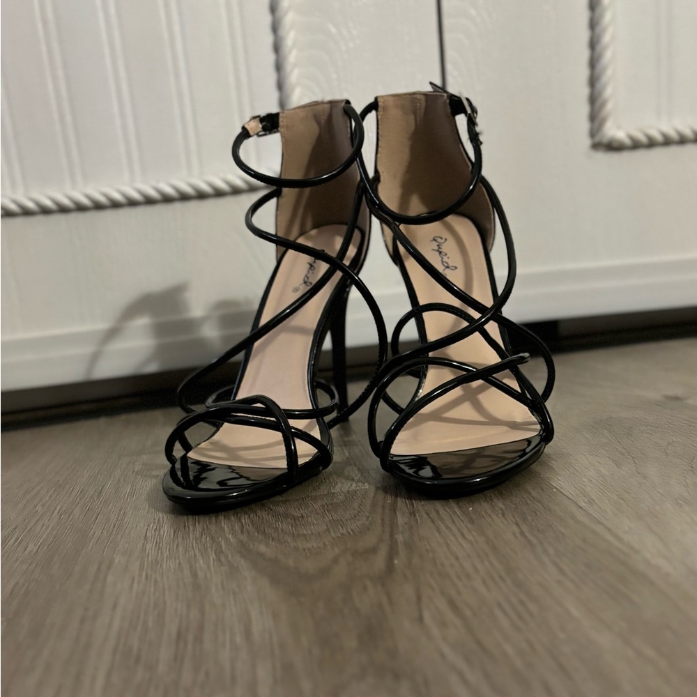 Black Strappy High Heels